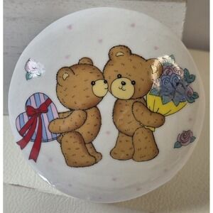 VTG, Collectible, Studio Nova,Trinket Box w/Lid, "BEARY First Kiss MZ493,